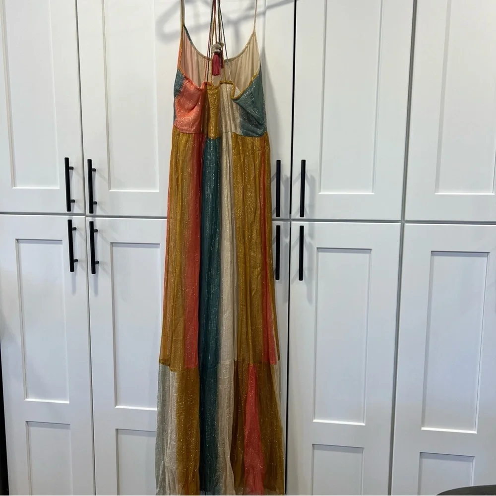 lovestitch Multicolor Striped Backless Maxi Dress - Picture 4 of 10